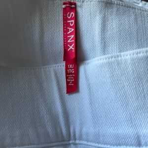 Spanx white pull-on jeans
